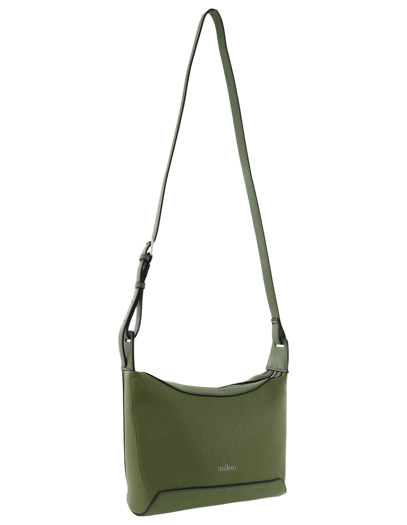 Crossbody Bag Green / Vegan Leather PV 4063 GRN Milleni Fashion Crossbody Bag in Green