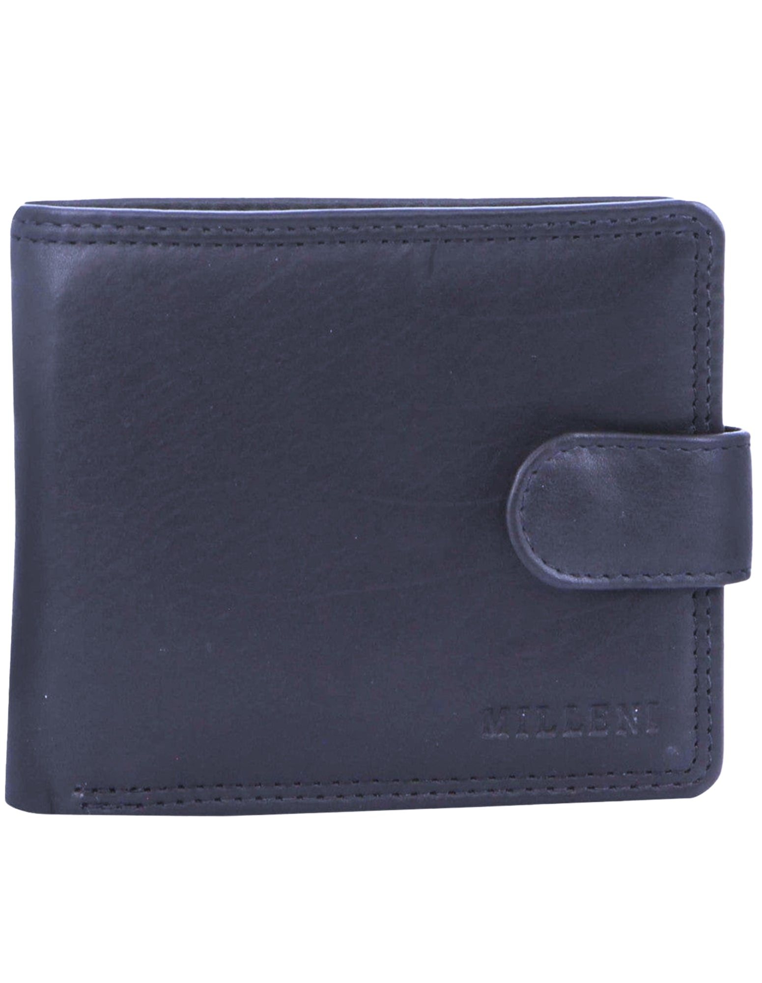 MOLINI BifoldCompactWallet Navy×Navy Milleni Leather Men's Tab Wallet – Milleni Leather Goods