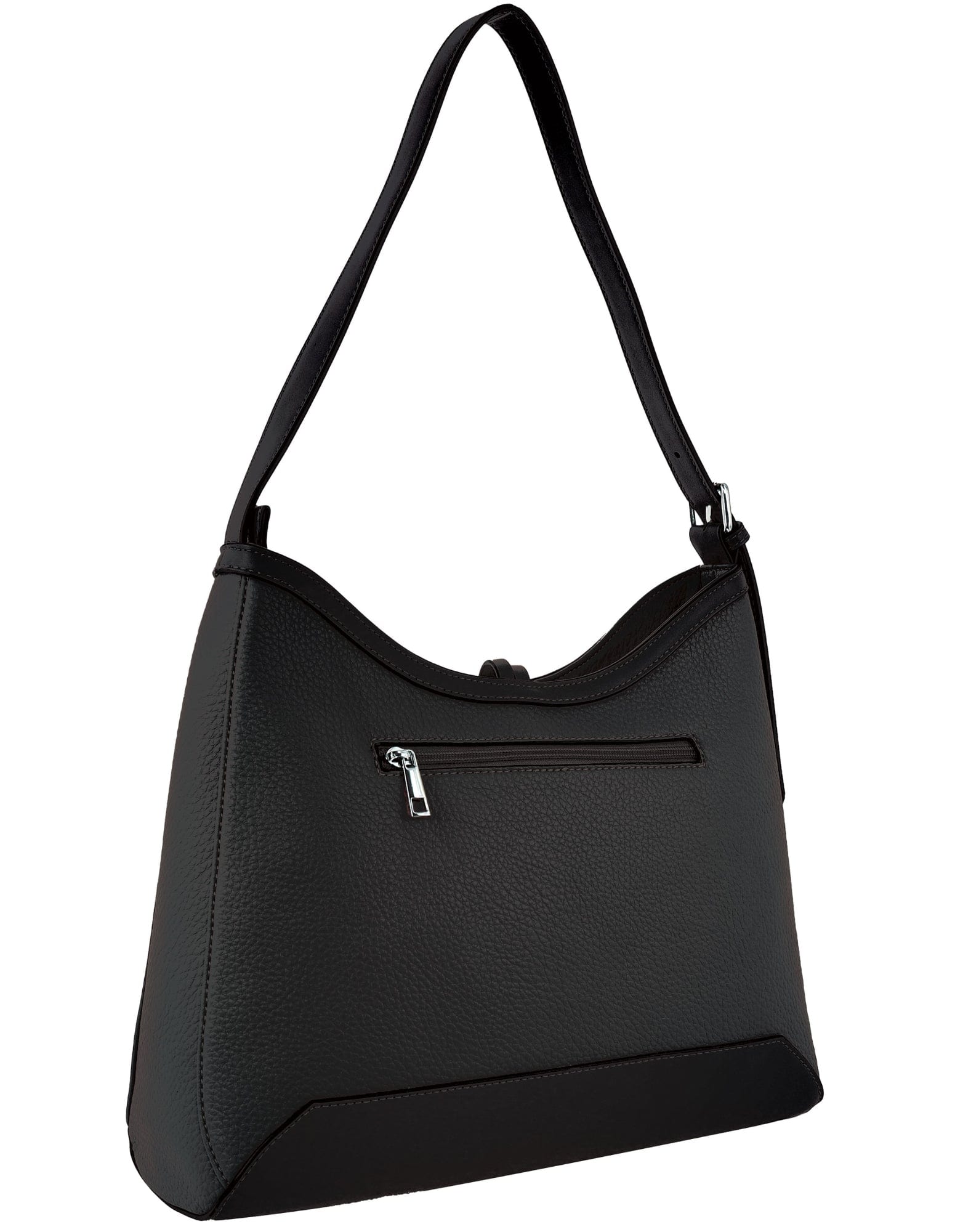 Tote Bag Black / Vegan Leather PV 4065 BLACK Milleni Everyday Tote Bag in Black