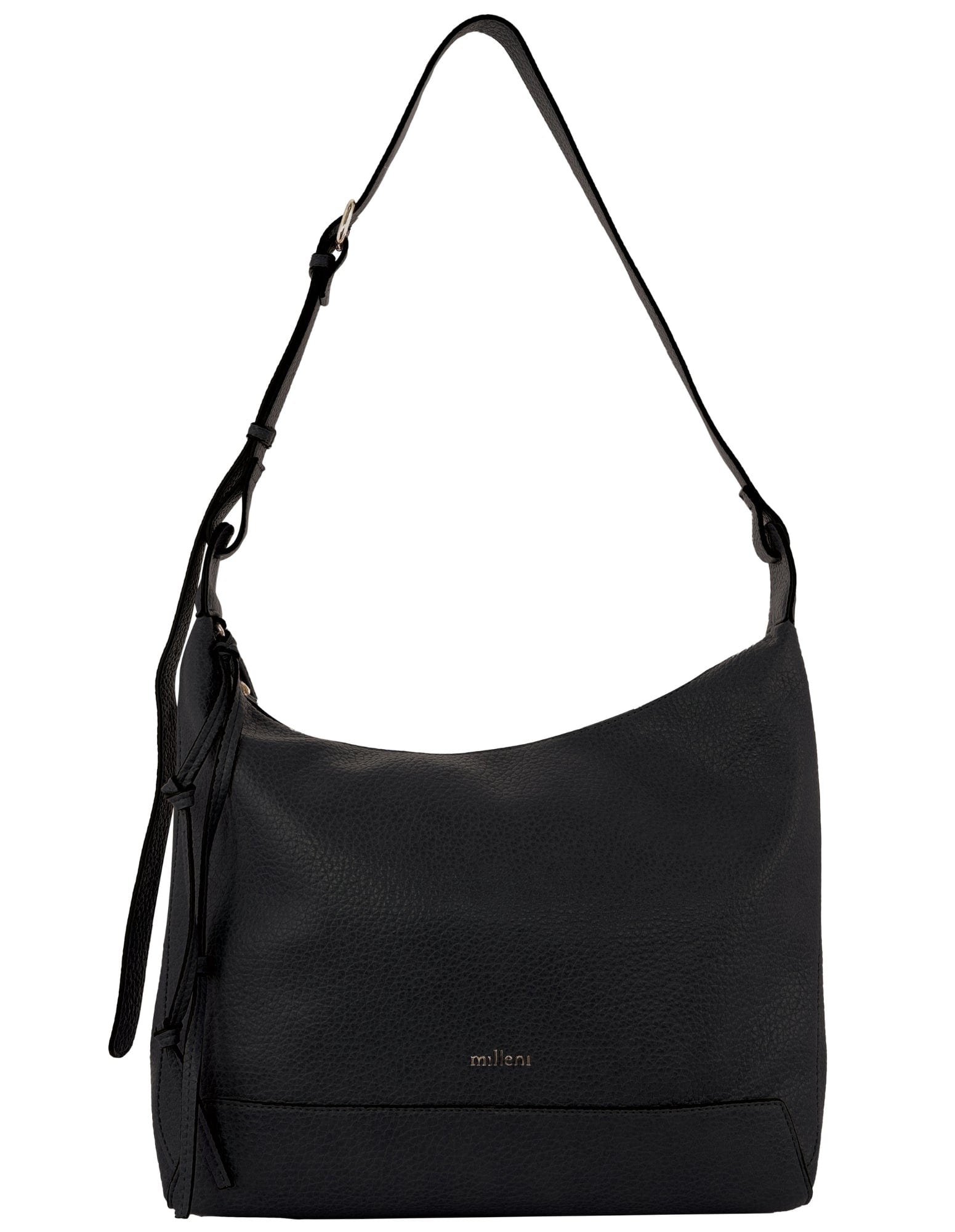 Tote/Hobo Bag Black / Vegan Leather PV 4068 BLACK Milleni Fashion Hobo Bag in Black