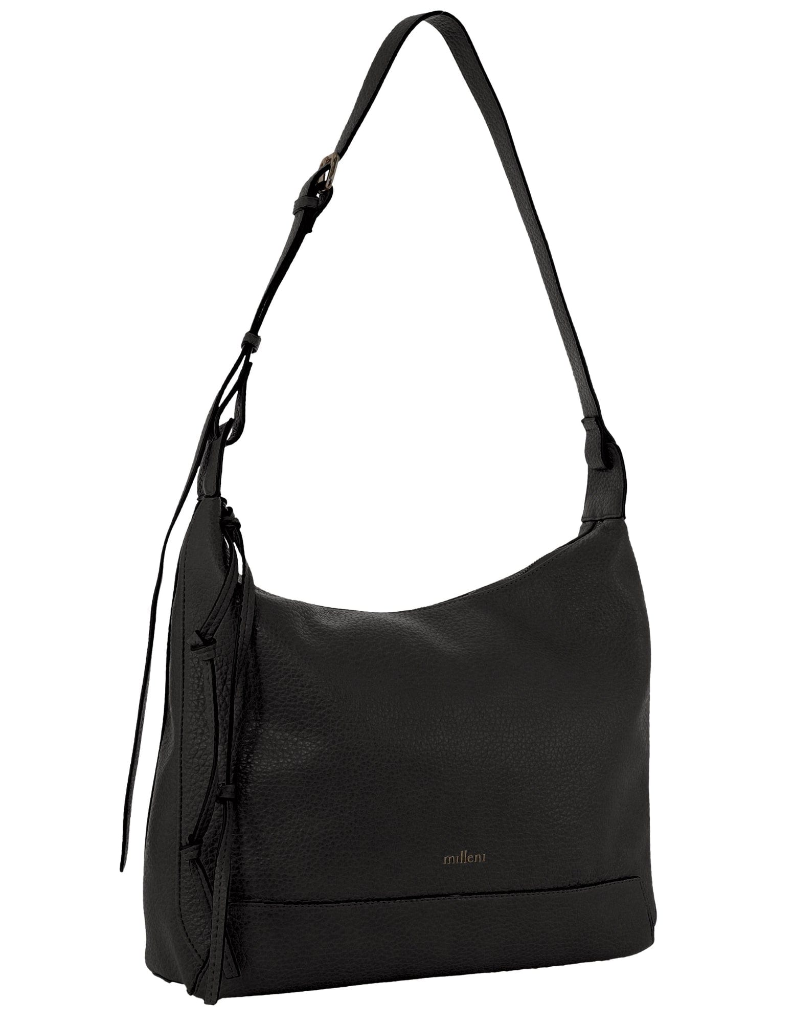 Tote/Hobo Bag Black / Vegan Leather PV 4068 BLACK Milleni Fashion Hobo Bag in Black