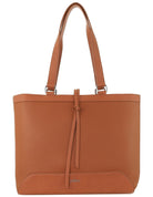 Tote Bag Tan / Vegan Leather PV 4066 TAN Milleni Fashion Laptop Tote Bag in Tan