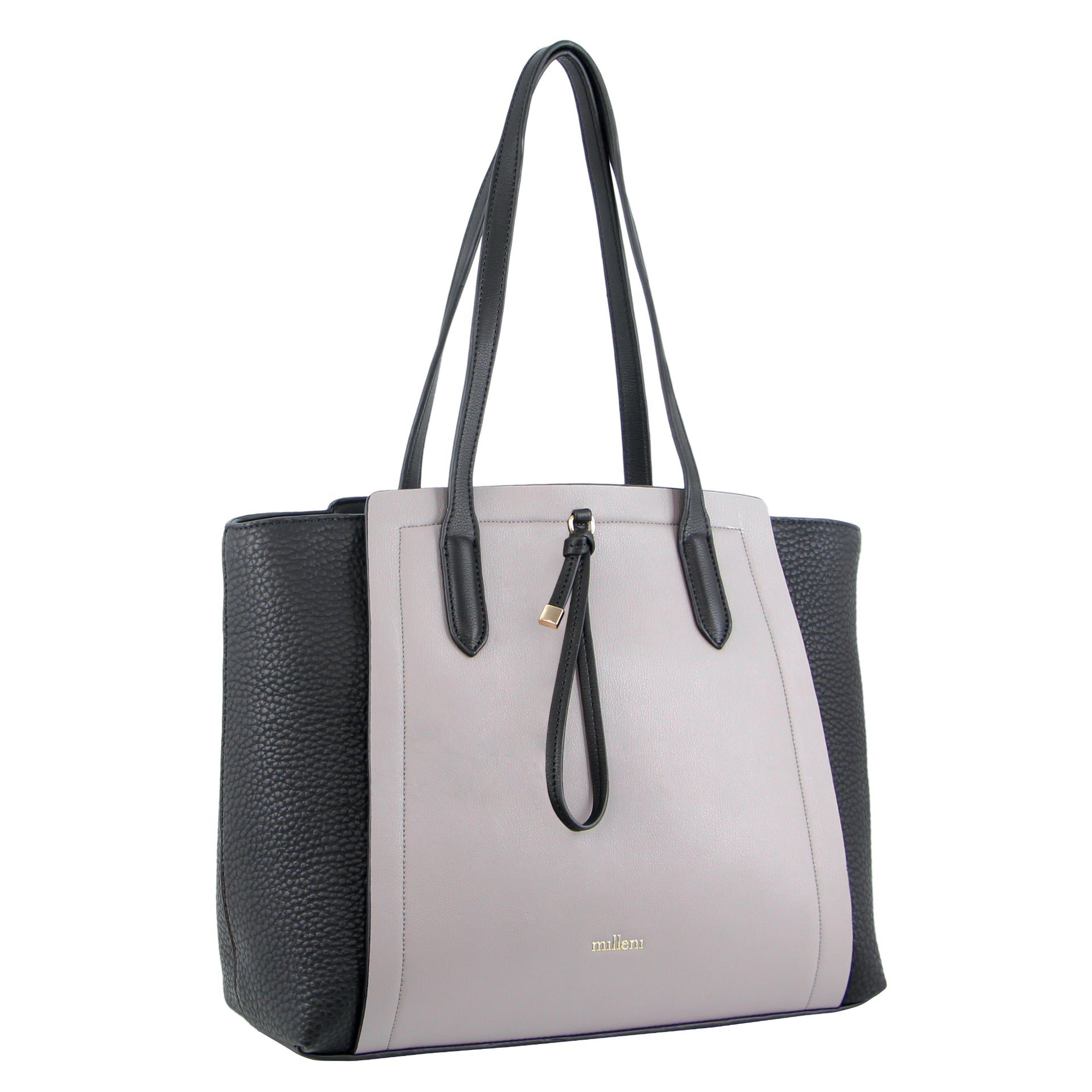 Milleni 2-tone Ladies Fashion Tote Handbag in Grey – Milleni